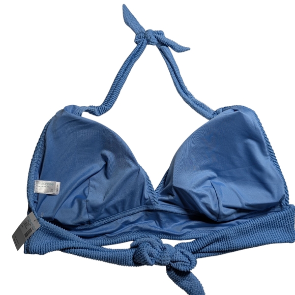Maurices Blue Textured Adjustable Tie Bikini Top NWT 2X - Picture 5 of 9